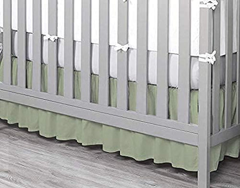 Linens Limited (28" 52" 14") 100% 800 Count 14" Nursery Crib Toddler x x Egyptian Cotton Thread Crib Skirt Dust Ruffle