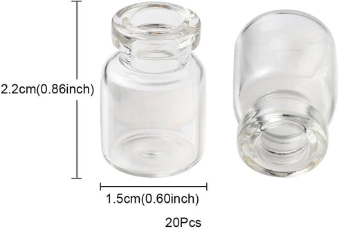 Fansoftiks 10Pcs 1/12 Dollhouse Glass Jars Miniature: Scale Glass Bottles Food Container for Kitchen Restaurant - Mini