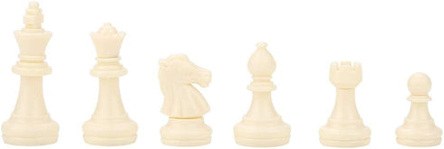 Chess Pieces Set, 32Pcs Plastic Chessmen, Standard Tournament Black & White Replacement