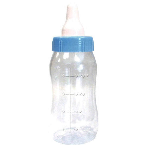 Blue Baby Plastic Bottle Bank - 11.12" x 4.25" (Pack of 6) for Baby Showers & Gender Reveal