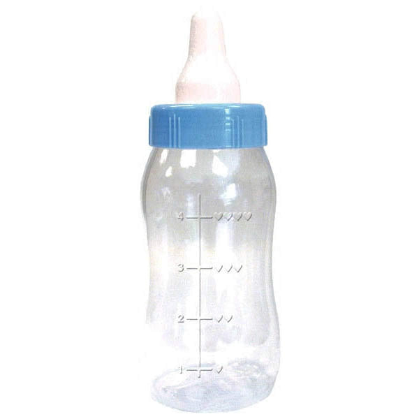 Blue Baby Plastic Bottle Bank - 11.12" x 4.25" (Pack of 6) for Baby Showers & Gender Reveal