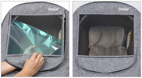 Manito Melange Infant Car Seat Weather Shield Universal-Fit, Clear Window, Windproof, Water-Repellent, Premium Baby Car