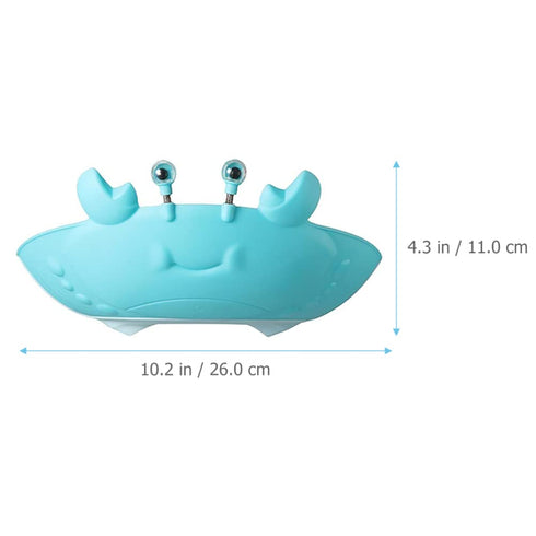 TOYANDONA Toddler Hair Washing Shield Baby Shower Cap, 2pcs Cute Crab Shampoo Hat Adjustable Silicone Shower Cap Hair Washing Hat for Kids Toddler Baby Bath Cap (Blue+ Red) Kids Shower Cap