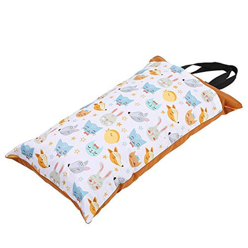 Waterproof,Reusable(EF160) Large Hanging Wet/Dry Pail Bag for Cloth Diaper,Inserts,Nappy, Laundry with Two Zippered
