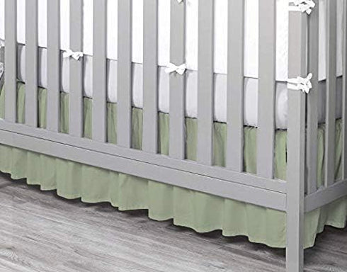 Linens Limited (28" 52" 14") 100% 800 Count 14" Nursery Crib Toddler x x Egyptian Cotton Thread Crib Skirt Dust Ruffle