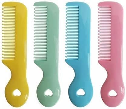 Xinjincang 4Pcs Colorful Tip Bristles Baby Cute Comb Baby Grooming for Sensitive Scalp