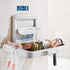 New Baby Changing Station Sign, 8 x 3 in with English and Symbol, Blue for Men, Women, Unisex