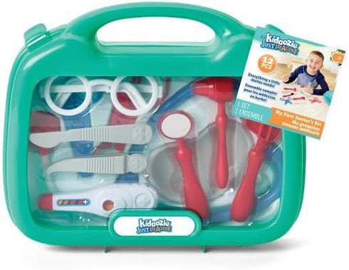 Kidoozie My First Doctor's Kit - 12 Piece Pretend Play Toy with Carrying Case for Toddlers Ages 3 and Up