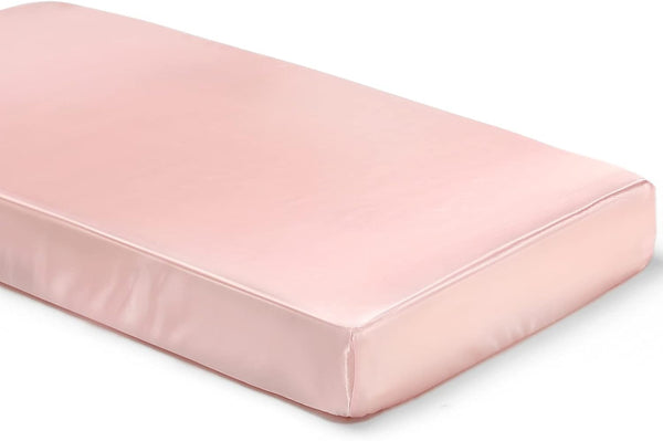 SiinvdaBZX Satin Mini Crib Sheets 38 x 24In, Silky Soft Mini Portable