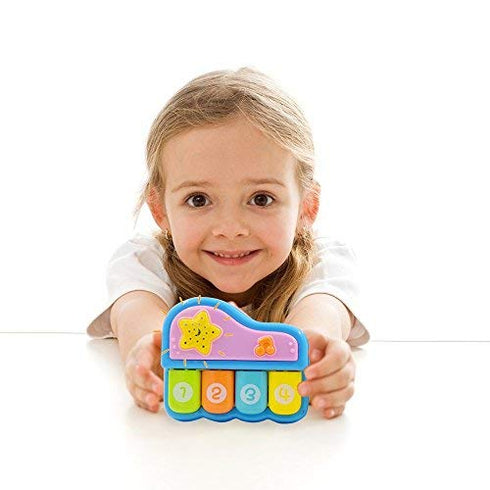 WEofferwhatYOUwant Baby Piano, Portable Musical Toy with Star Projector, Lights & Lullabies for Infants 6+ Months