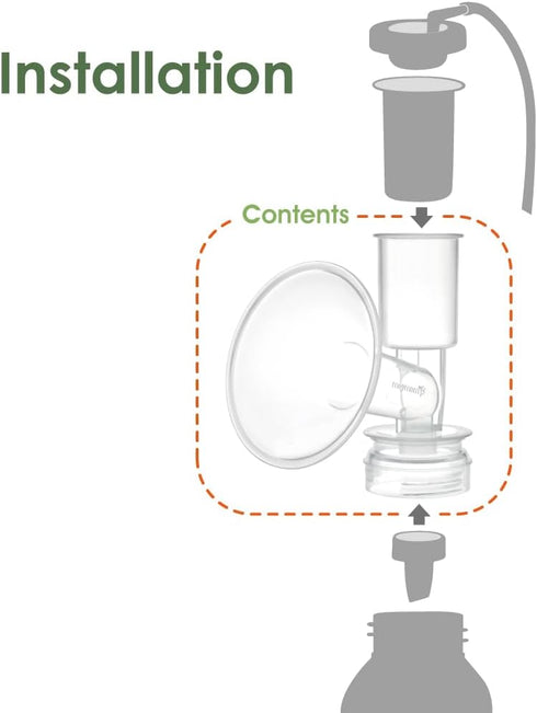 (28 mm, 1-Piece) Maymom Breast Shield Flange Compatible with Ameda Breast Pumps Large