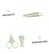 Set UPKOCH Nail Care Boy Girl Grooming with Nail Clippers Manicure Tools and Fun Owl Design Mint Green for Newborns