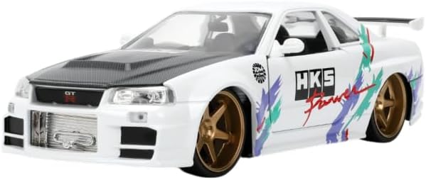 Jada Toys JDM Tuners 1:24 Die-Cast 2002 Nissan Skyline GT-R (R34), Opening