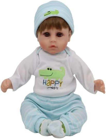 16" Set 3 Realistic Reborn Dolls Boy, Lifelike Silicone Vinyl Baby Realistic Baby Dolls Toys Looks Real with Weighted