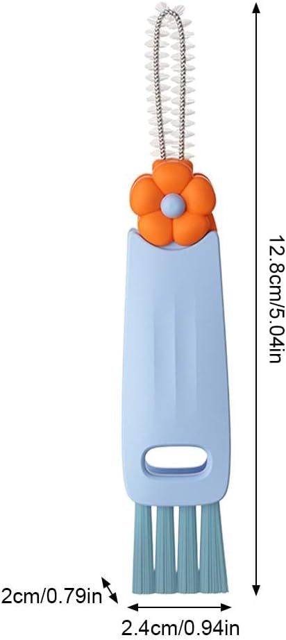 generic 3 1 Set Lid,180 in Cup Lid Cleaning Brush for Narrow Gaps,Multifunctional Crevice Cleaner for Baby Bottle