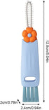 generic 3 1 Set Lid,180 in Cup Lid Cleaning Brush for Narrow Gaps,Multifunctional Crevice Cleaner for Baby Bottle