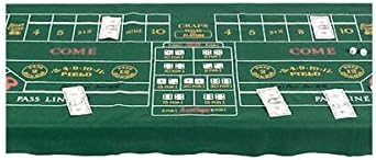 Amscan Craps Party Table Cover, 37" x 6', 1 Piece, Green