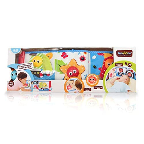 (0 12 Tummy-Time Yookidoo First Soft Cloth Baby Book - Lights and Music to Months). Essential Toy for Infant