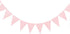 ZOOYOO 20 Feet Pink Glitter Pennant Banner, Paper Triangle Flags Bunting for Baby Birthday Party, 30pcs Flags