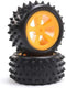 Losi 4 Row Rear Tires Mounted Orange 2 Mini JRX2 LOS41022 RC Tire