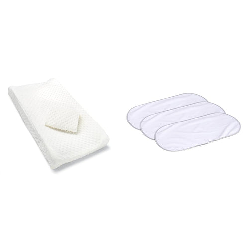 Munchkin 2 Pack Diaper Changing Pad Covers and 3 Count Waterproof Changing Pad