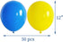 50 Pcs 12inch Yellow and Blue Balloons for Birthday & Wedding Parties