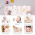 10Pack 10"X10" norinori Baby Msulin Washcloths Newborn Face Towel - Baby Muslin Burp Cloths Soft Absorbent Natural