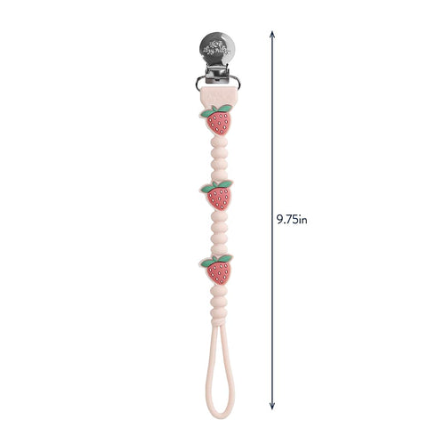100% Itzy Ritzy Silicone Pacifier Clip Food Grade Silicone Pacifier Strap with Clip Keeps Pacifiers, Teethers & Small