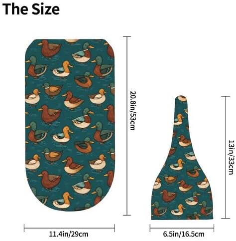 Nanyizly Set 0-6m Little Green Mallard Ducks Newborns Beanie Swaddle Blanket Baby Receiving Blankets for Infant Boy