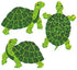 Jillson & Roberts Prismatic Stickers Bulk Roll, Mini Turtles (100 Repeats)