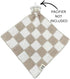 10"x10" L+L USA Checkered Baby Lovey Pacifier/Teether Holder - DreamSoft Plush Fluffy Cuddly Soothie Reversible Mini
