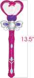 ArtCreativity 13.5 Inch Purple Light Up Heart Toy Wand with Sound - Spinning LEDs and Sound Effects for Kids
