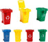AITING Kids Push Toy Vehicles Garbage Truck's Trash Cans Toys Mini Curbside Vehicle Garbage Bin