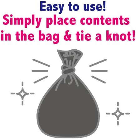 Commode (50 [5.2 Gallon/20L, BOS Amazing Odor Sealing Disposable Bags for Liners, Adult Diapers or any Sanitary Product