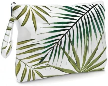 Fokongna Palm leaves Wet Bag Travel Wet Dry Bag Beach Bag Diaper Bag Wet Bag For Swimsuit Travel Makeup Bag Toiletry