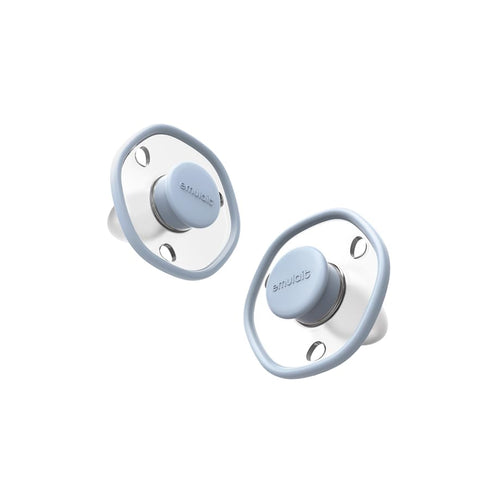 Emulait Baby Pacifier 2-Pack Soft Silicone Newborn Pacifiers for Breastfed Babies, Orthodontic