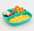 Set 2 5 Re-Play Toddler Feeding includes Divided Plates, Silicone Storage Lid, Utensils - Made in USA - Pcs - Aqua