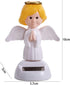 1Pc Solar Powered Dancing Toys - Angel Solar Dancing Figures for Car Decoration and Dashboard