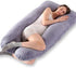 URBAN SOMBRERO Trickonometry U Shaped Pregnancy Pillow, Velvet Cover, Cotton Inner Cover, Full Body Maternity Cushion