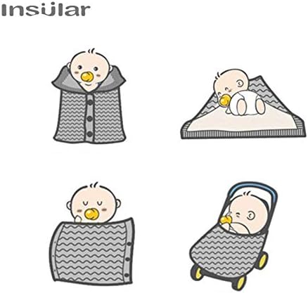 insular Warm Baby Sleeping Bag Envelope Winter Kid Sleepsack Footmuff Stroller Knitted Sleep Sack Newborn Knit Wool