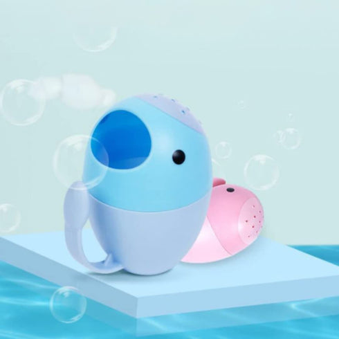 Pineeseatile Baby Shampoo Cups Toddler Cartoon Bath Waterfall Rinser Wash Hair Bathing Flusher Pink Bathing Cup