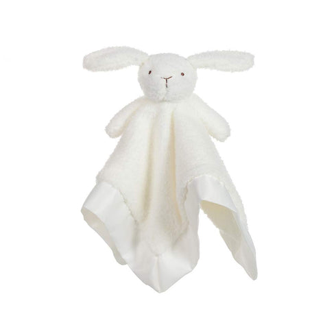 Apricot Lamb Stuffed Animals Security Blanket, White Bunny Rabbit Infant Nursery Plush Snuggler 14 Inches