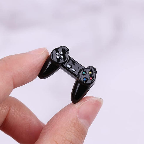 Black Dollhouse Model Gamepad, Wireless Game Controller for Dollhouse Decoration 1:12 Scale