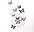 Butterfly Wall Stickers Decal - 36 PCS 3D Black and White Butterfly Stickers with Adhesive for Baby Kids Bedroom