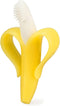 Banana Teether, Soothing Pain Relief Soft Silicone Train Baby Toothbrush, Teething Toys
