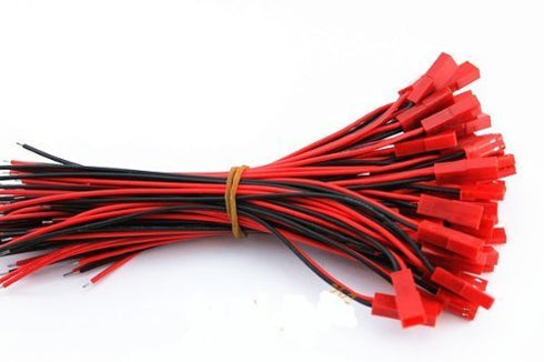 10 Pairs 100mm JST 2 Pin Connector Plug Lead Wire for RC Li-Po Battery Discharge ESC BEC Board Male & Female 22AWG