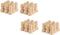 TOYANDONA 50pcs Wooden Chess Pieces Toys - Unfinished Wood Crafts Puzzle Toy - Wood Checker Toys Painting DIY Chess