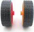 10pcs Toys Car Wheels 30mm Rubber Tire for DIY Model Toy Accessories (Orange)