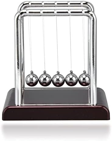 Balance Pendulum Balls Desk Accessories for Men, Swinging Balls with Base for Calm Down Fidgets, Office Decor