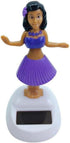 2Pcs Purple Solar Powered Dancing Hula Girl, Dashboard Decorations for Auto Interior Home Decor